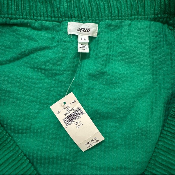 Aerie Corduroy Micro Mini Skirt, Low Rise, Kelly Green, Size Large NWT - Picture 5 of 6